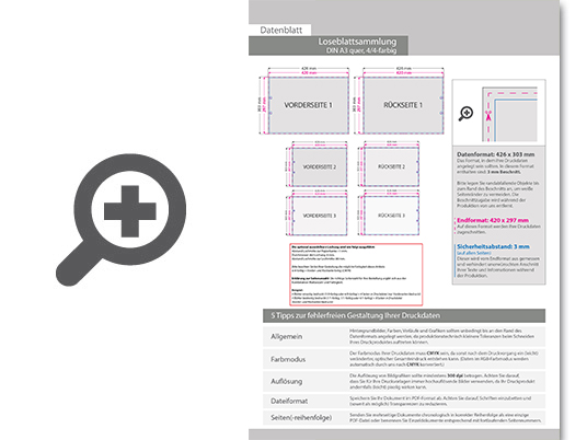 Product Bild loseblattsammlung_din_a3_quer__288_bl__tter_pro_sammlung__vorne_und_hinten_farbig_(4_4)