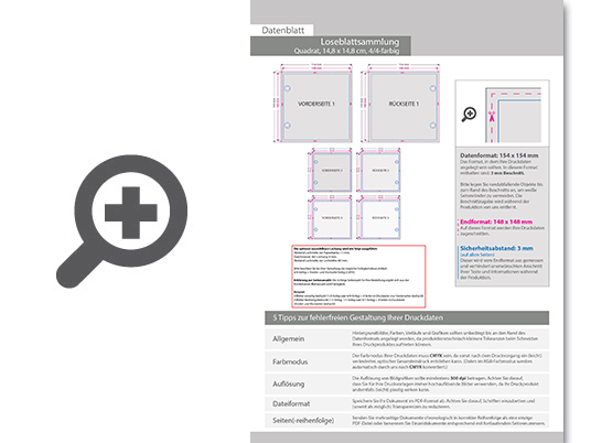 Product Bild loseblattsammlung_14_8_cm_x_14_8_cm__344_bl__tter_pro_sammlung__vorne_und_hinten_farbig_(4_4)